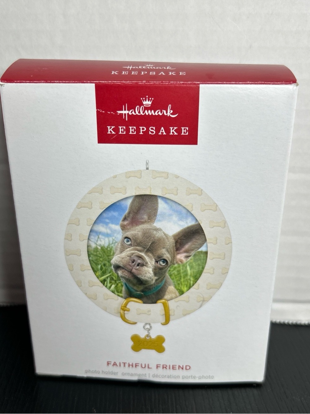Hallmark Keepsake Faithful Friend Dog Ornament - Cream, Red & Gold Accents